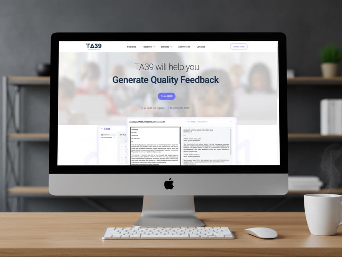 Screenshot of AI-Driven EdTech Solutions - The TA39